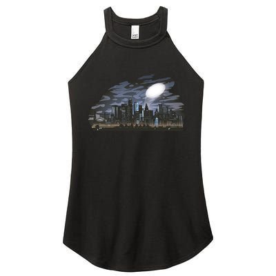 City Skyline Searchlight Women's Perfect Tri Rocker Tank