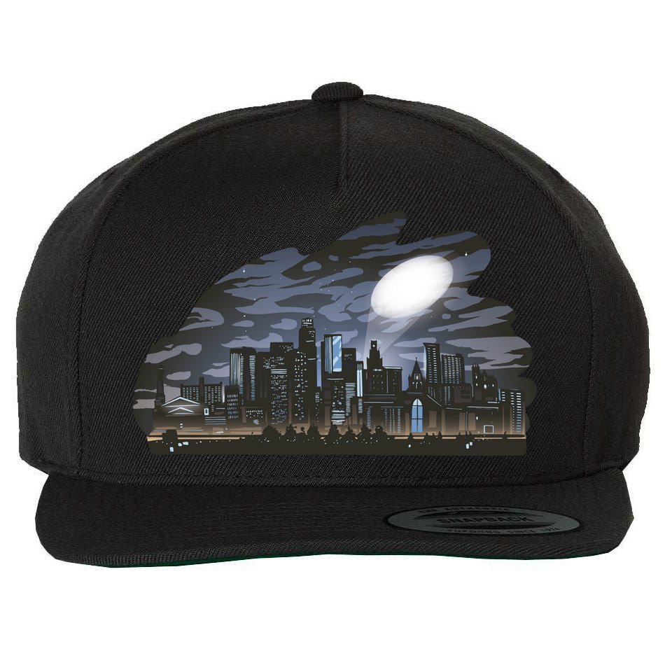 City Skyline Searchlight Wool Snapback Cap