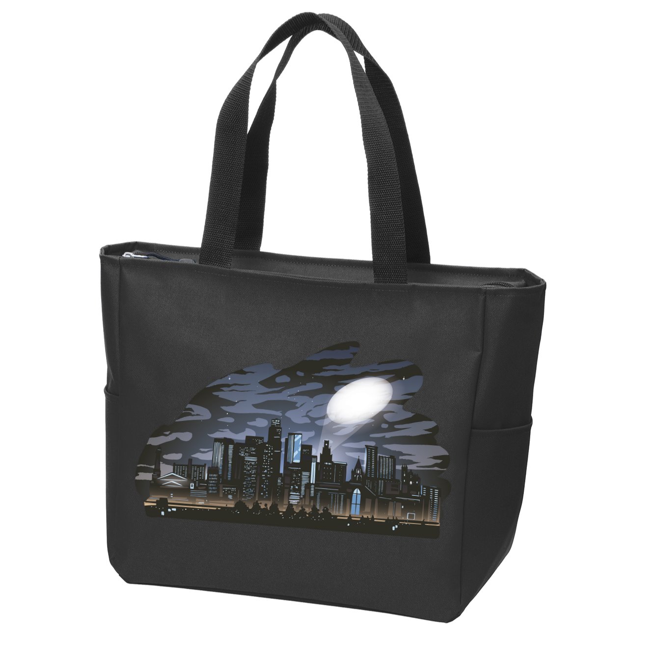 City Skyline Searchlight Zip Tote Bag