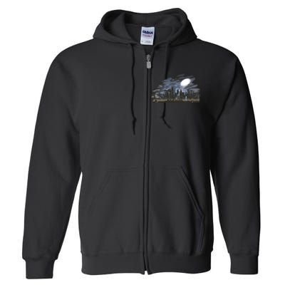 City Skyline Searchlight Full Zip Hoodie