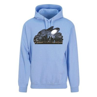 City Skyline Searchlight Unisex Surf Hoodie