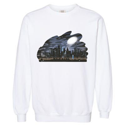 City Skyline Searchlight Garment-Dyed Sweatshirt