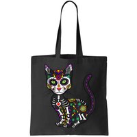 Cute Sugar Skull Mexican Cat Halloween Day Of The Dead Bag