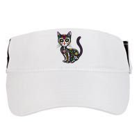 Cute Sugar Skull Mexican Cat Halloween Day Of The Dead Adult Drive Performance Visor