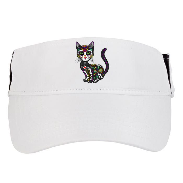 Cute Sugar Skull Mexican Cat Halloween Day Of The Dead Adult Drive Performance Visor
