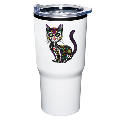 Cute Sugar Skull Mexican Cat Halloween Day Of The Dead Tumbler