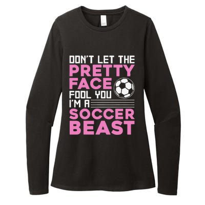 Cool Soccer Soccer Lover Player Sports Womens CVC Long Sleeve Shirt