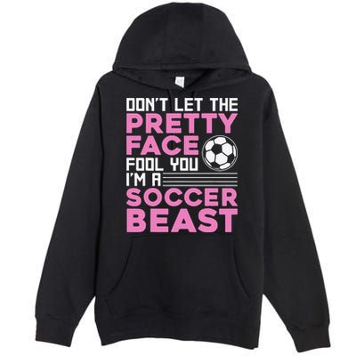 Cool Soccer Soccer Lover Player Sports Premium Pullover Hoodie