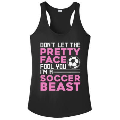 Cool Soccer Soccer Lover Player Sports Ladies PosiCharge Competitor Racerback Tank