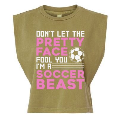 Cool Soccer Soccer Lover Player Sports Garment-Dyed Women's Muscle Tee