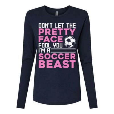 Cool Soccer Soccer Lover Player Sports Womens Cotton Relaxed Long Sleeve T-Shirt