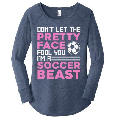 Cool Soccer Soccer Lover Player Sports Women's Perfect Tri Tunic Long Sleeve Shirt