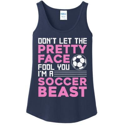 Cool Soccer Soccer Lover Player Sports Ladies Essential Tank