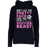 Cool Soccer Soccer Lover Player Sports Womens Funnel Neck Pullover Hood