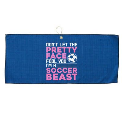 Cool Soccer Soccer Lover Player Sports Large Microfiber Waffle Golf Towel
