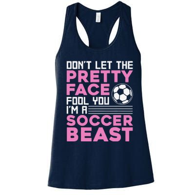 Cool Soccer Soccer Lover Player Sports Women's Racerback Tank