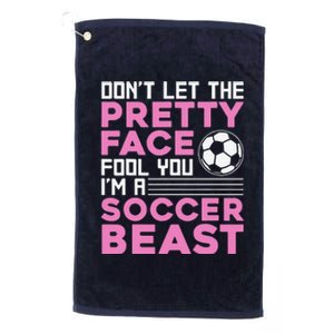 Cool Soccer Soccer Lover Player Sports Platinum Collection Golf Towel