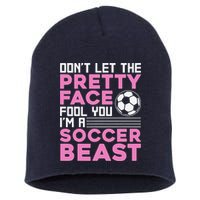 Cool Soccer Soccer Lover Player Sports Short Acrylic Beanie