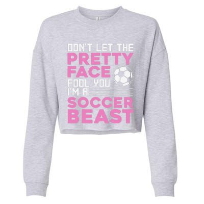 Cool Soccer Soccer Lover Player Sports Cropped Pullover Crew