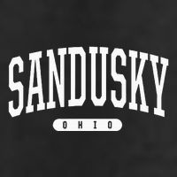 College Style Sandusky Ohio Souvenir Gift 7 Panel Mesh Trucker Snapback Hat