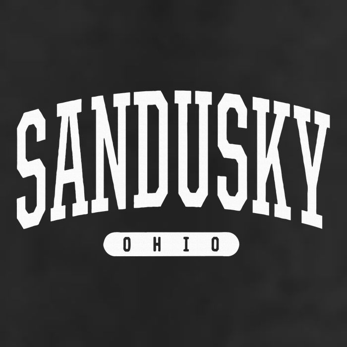 College Style Sandusky Ohio Souvenir Gift 7 Panel Mesh Trucker Snapback Hat
