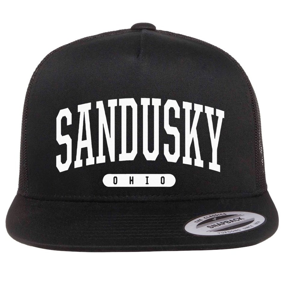 College Style Sandusky Ohio Souvenir Gift Flat Bill Trucker Hat