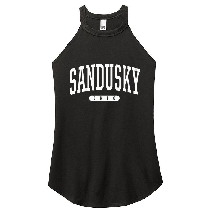 College Style Sandusky Ohio Souvenir Gift Women's Perfect Tri Rocker Tank