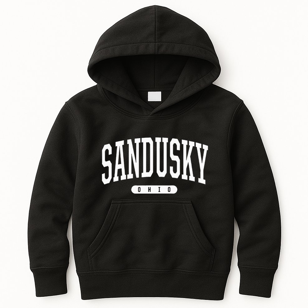 College Style Sandusky Ohio Souvenir Gift Kids Hoodie