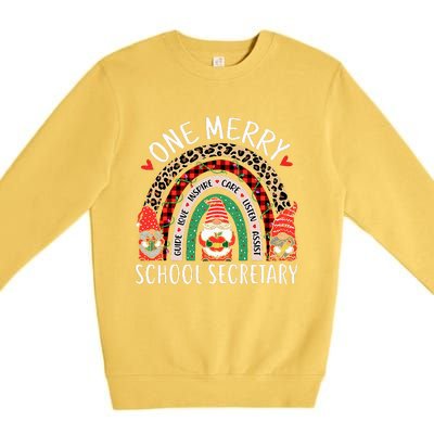 Christmas School Secretary Funny Gnomes School Secretary Premium Crewneck Sweatshirt