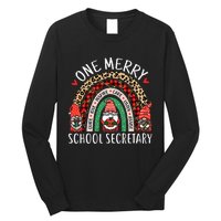 Christmas School Secretary Funny Gnomes School Secretary Long Sleeve Shirt