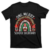 Christmas School Secretary Funny Gnomes School Secretary T-Shirt