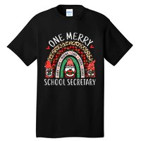 Christmas School Secretary Funny Gnomes School Secretary Tall T-Shirt