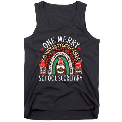 Christmas School Secretary Funny Gnomes School Secretary Tank Top