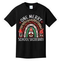 Christmas School Secretary Funny Gnomes School Secretary Kids T-Shirt