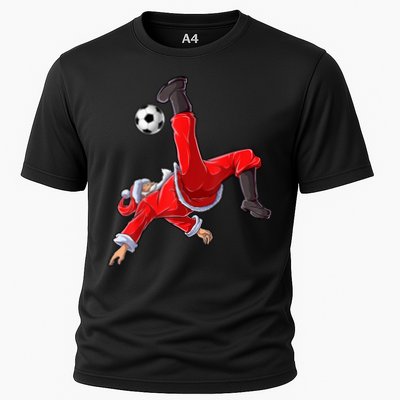 Christmas Santa Soccer Bicycle Kick Xmas Boys Men Ball Sport TShirt Performance Shirt