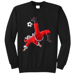 Christmas Santa Soccer Bicycle Kick Xmas Boys Men Ball Sport TShirt Sweatshirt