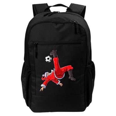 Christmas Santa Soccer Bicycle Kick Xmas Boys Men Ball Sport TShirt Backpack