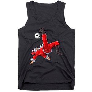 Christmas Santa Soccer Bicycle Kick Xmas Boys Men Ball Sport TShirt Tank Top