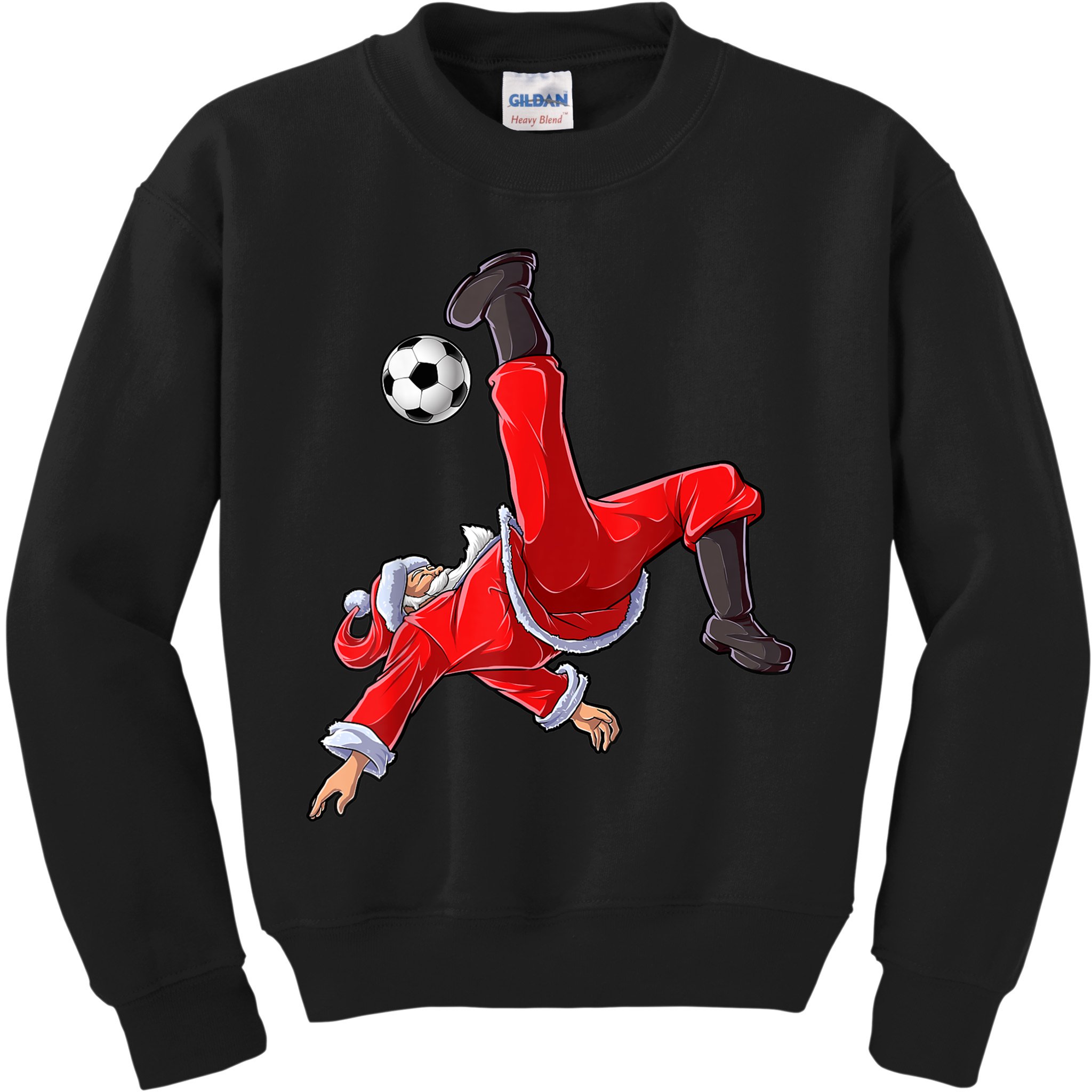 Christmas Santa Soccer Bicycle Kick Xmas Boys Men Ball Sport TShirt Kids Sweatshirt