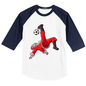 Christmas Santa Soccer Bicycle Kick Xmas Boys Men Ball Sport TShirt Baseball Sleeve Shirt