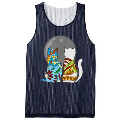 Cats Skeleton Skull Lovers I Day Of Dead I Sugar Cat Mesh Reversible Basketball Jersey Tank