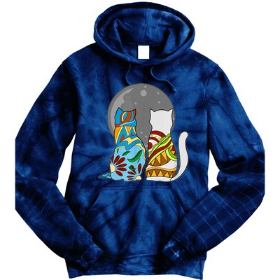 Cats Skeleton Skull Lovers I Day Of Dead I Sugar Cat Tie Dye Hoodie