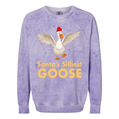 Cool Santas Silliest Goose Tacky Funny Christmas Duck Swans Gift Colorblast Crewneck Sweatshirt