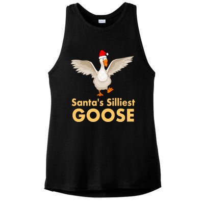 Cool Santas Silliest Goose Tacky Funny Christmas Duck Swans Gift Ladies PosiCharge Tri-Blend Wicking Tank