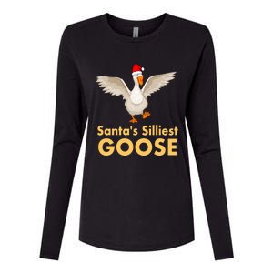 Cool Santas Silliest Goose Tacky Funny Christmas Duck Swans Gift Womens Cotton Relaxed Long Sleeve T-Shirt