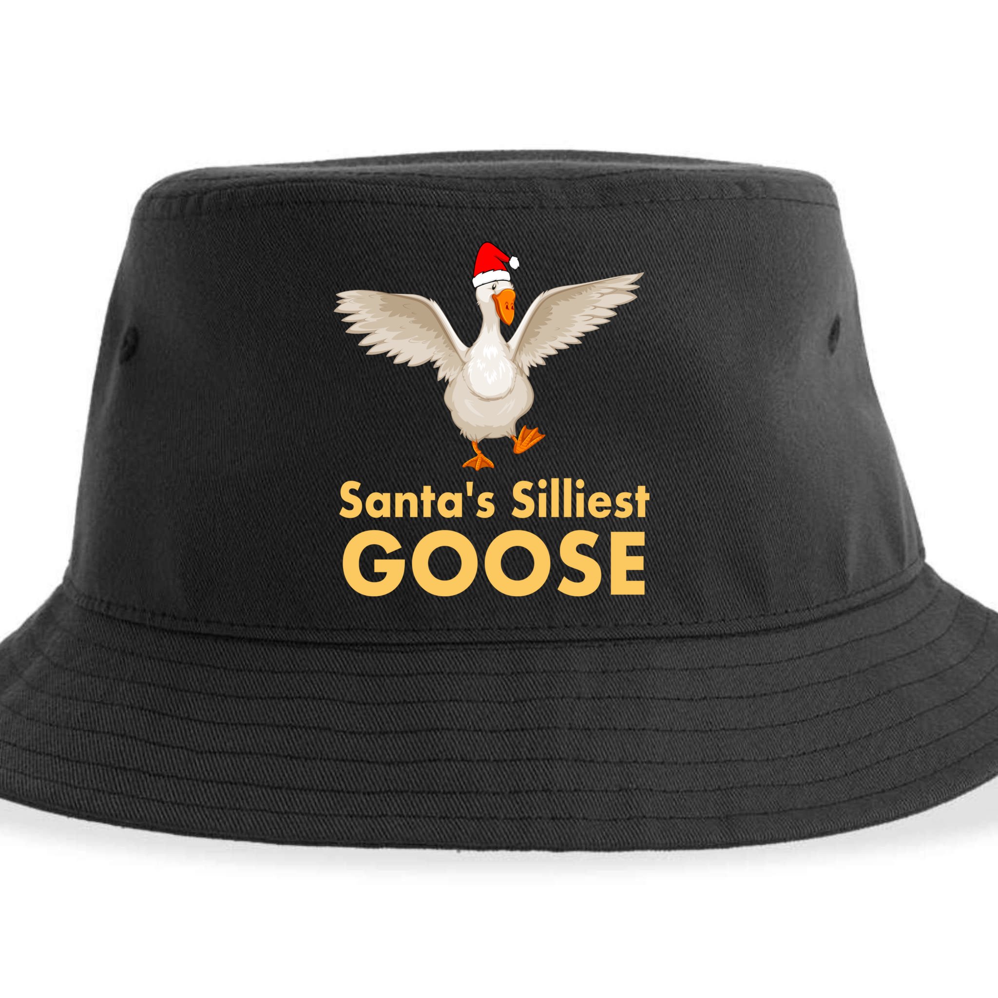 Cool Santas Silliest Goose Tacky Funny Christmas Duck Swans Gift Sustainable Bucket Hat