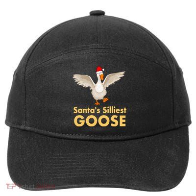 Cool Santas Silliest Goose Tacky Funny Christmas Duck Swans Gift 7-Panel Snapback Hat