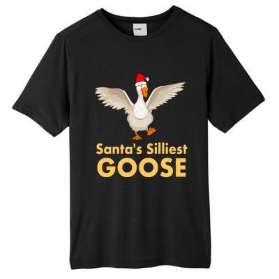 Cool Santas Silliest Goose Tacky Funny Christmas Duck Swans Gift Tall Fusion ChromaSoft Performance T-Shirt