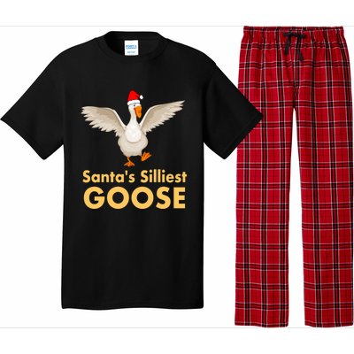 Cool Santas Silliest Goose Tacky Funny Christmas Duck Swans Gift Pajama Set