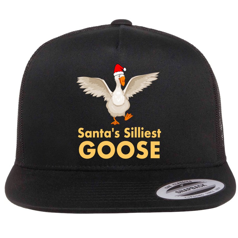 Cool Santas Silliest Goose Tacky Funny Christmas Duck Swans Gift Flat Bill Trucker Hat